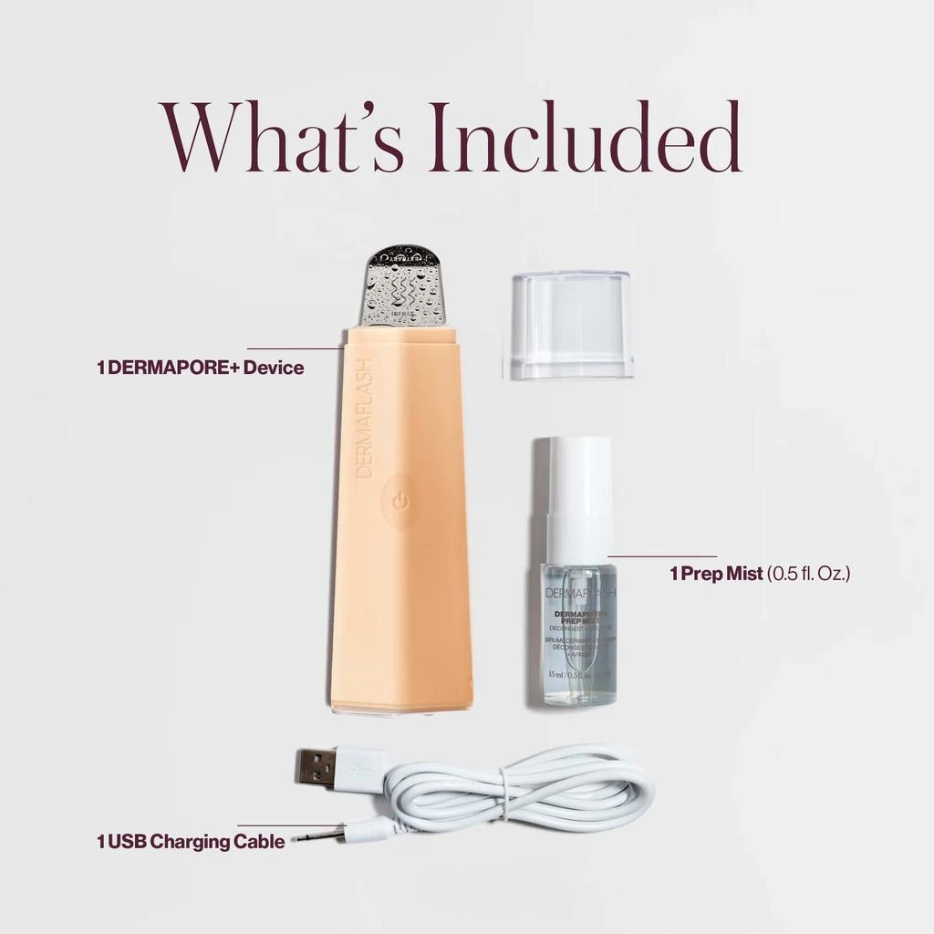 DERMAFLASH DERMAFLASH DERMAPORE+ Pore Extractor and Serum Infuser - Peach Fuzz 5