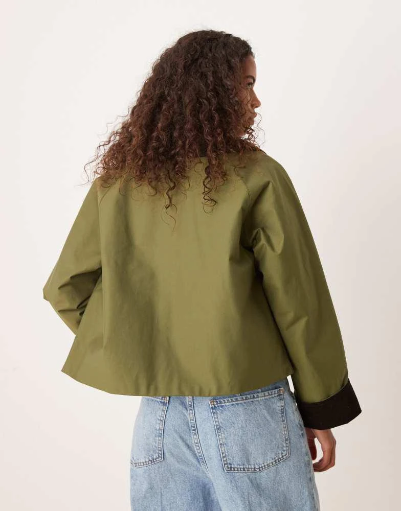 Barbour Barbour Nora Casual  Jacket in dark moss/light sand/dark moss 4
