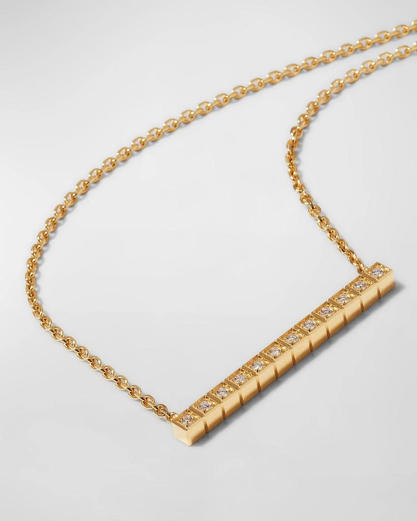 Chopard Ice Cube 18K Yellow Gold Diamond Bar Necklace 3