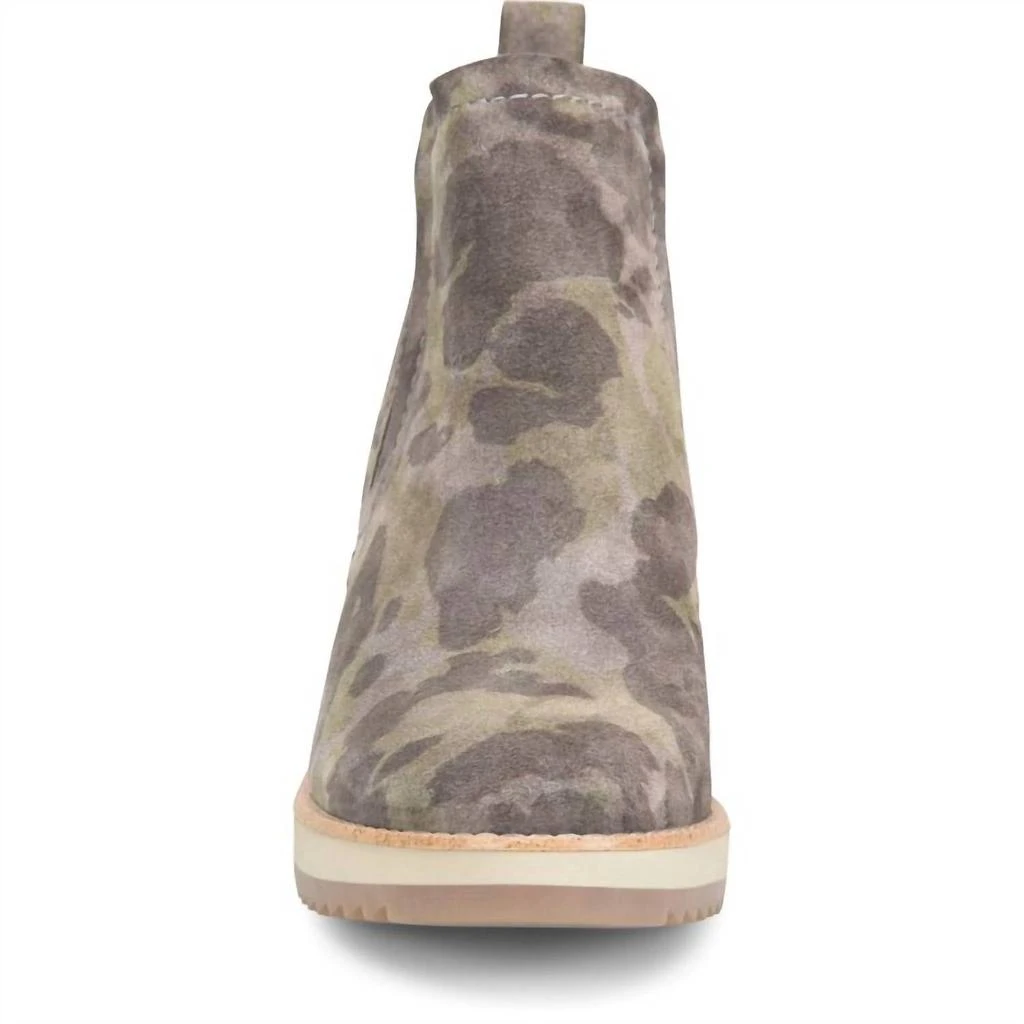 Söfft Women's Emeree Waterproof Wedge Bootie In Olive Camo 2