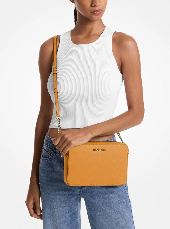 Michael Kors Jet Set Large Saffiano Leather Crossbody Bag 3