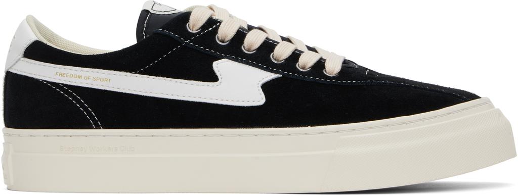 Stepney Workers Club Black & White Dellow S-Strike Cup Suede Sneakers