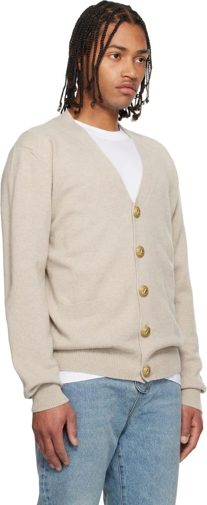 Balmain Beige Eco-Cashmere Cardigan 2