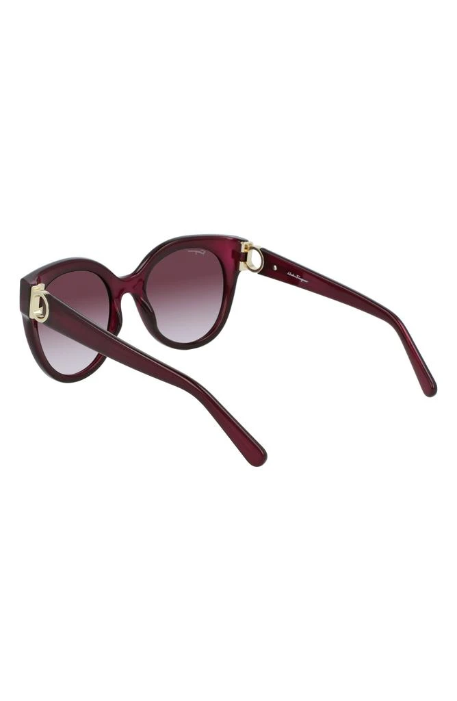 Salvatore Ferragamo Gancini 53mm Round Sunglasses 5