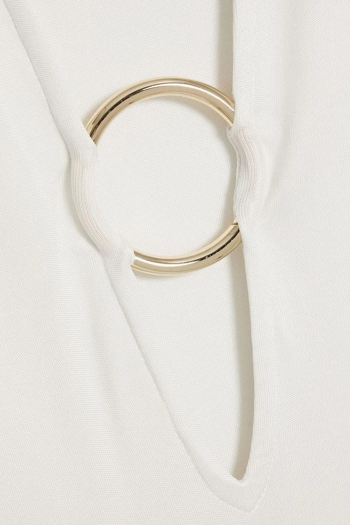 LOUISA BALLOU Ring-embellished stretch-jersey maxi dress 4