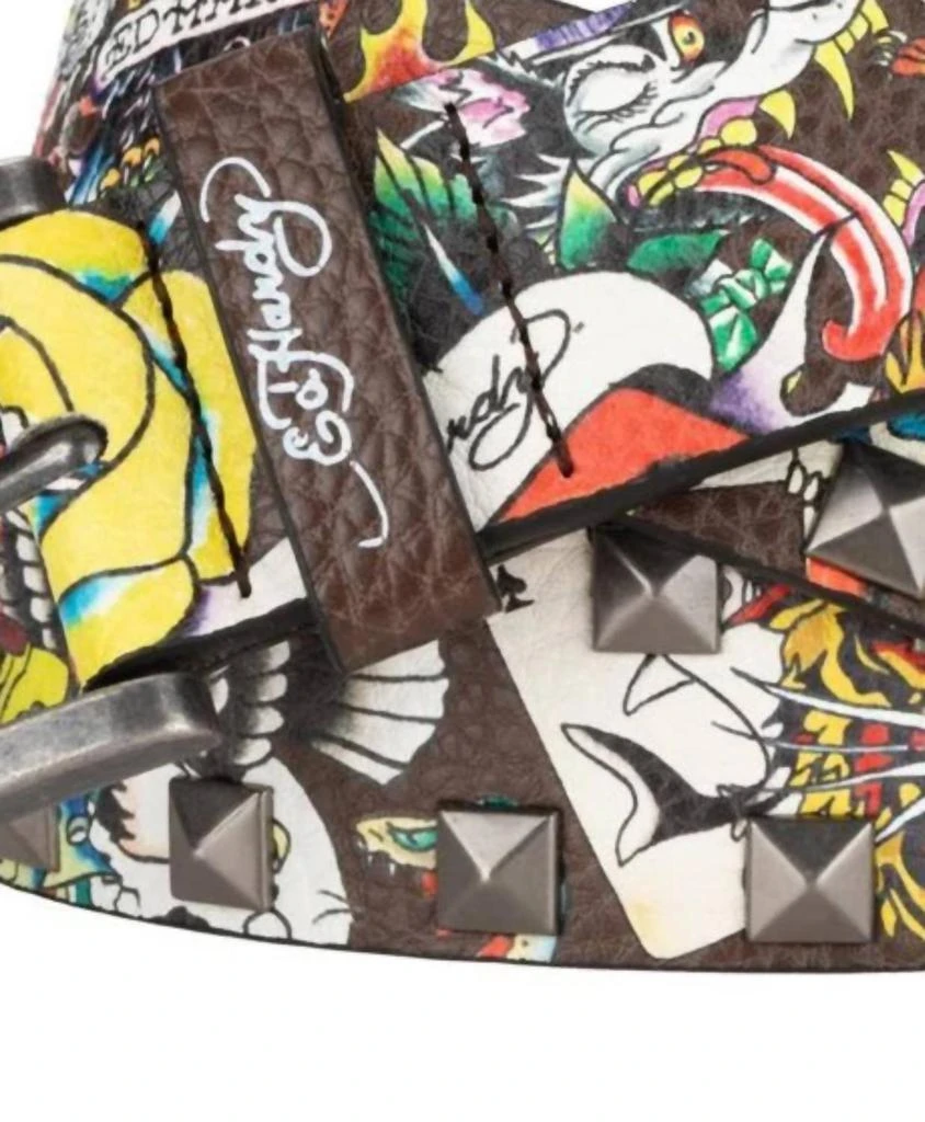 Ed Hardy Ed Hardy - Men's Pyramid Studded Belt 2