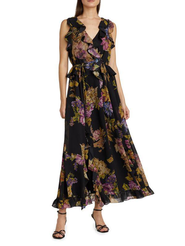 Kobi Halperin Lesley Floral Ruffled Maxi Dress