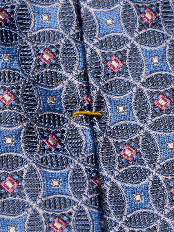 Eton Jacquard Geometric Silk Tie
