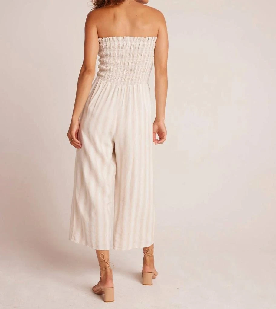 Bella Dahl Smocked Strapless Jumpsuit In Playa Sand Stripe 2