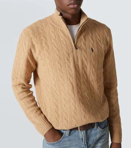 Ralph Lauren Cable-knit wool and cashmere half-zip sweater 5