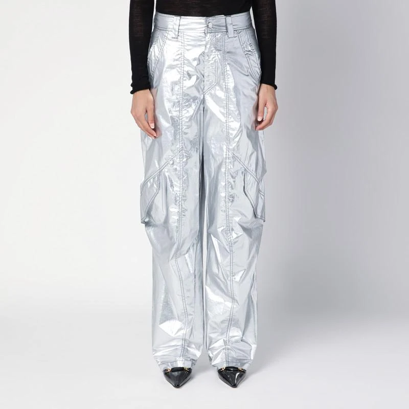 Isabel Marant Shiny silver cargo trousers 1