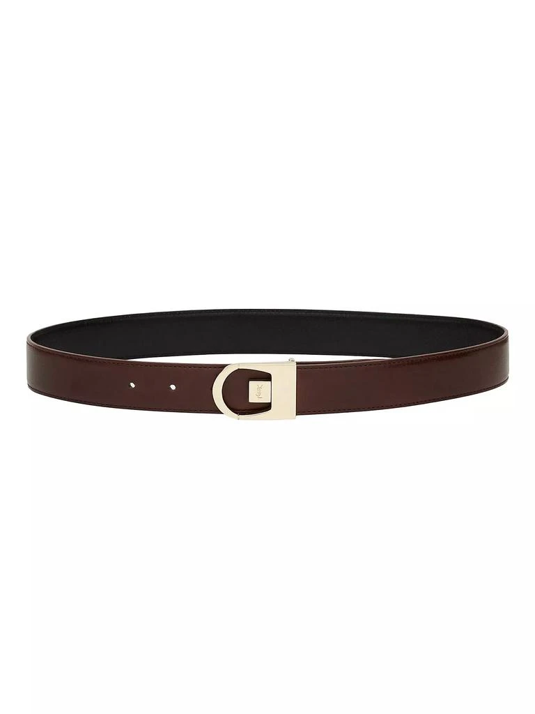 Yves Saint Laurent Reversible Belt in Smooth Leather 5