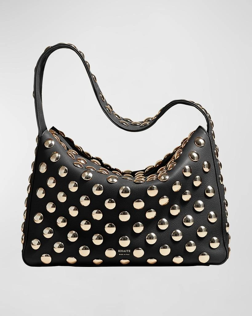 Khaite Elena Studded Leather Shoulder Bag 1