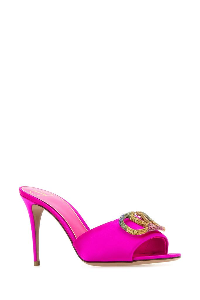 Valentino Fuchsia satin Valentino Garavani Escape mules