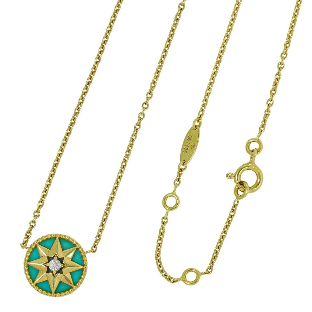 Dior Des Vents Necklace 18K yellow With Diamond And Malachite yellow_ Necklace Jewelry (Pre-Owned)