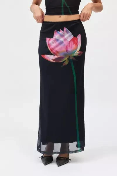Another Girl Another Girl Digital Flower Crop Top & Maxi Skirt Set 5