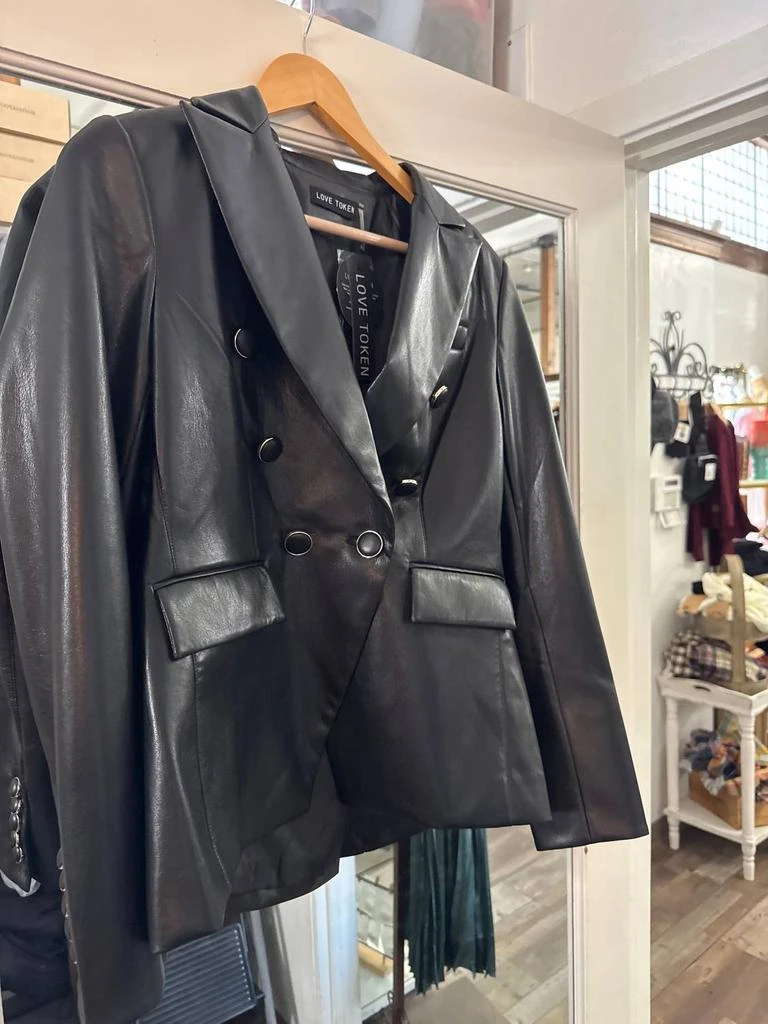 Love Token Love Token - Nellie Faux Leather Blazer 2