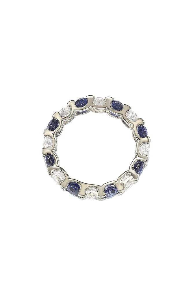 Suzy Levian Oval Cut Sapphire Band Ring 4