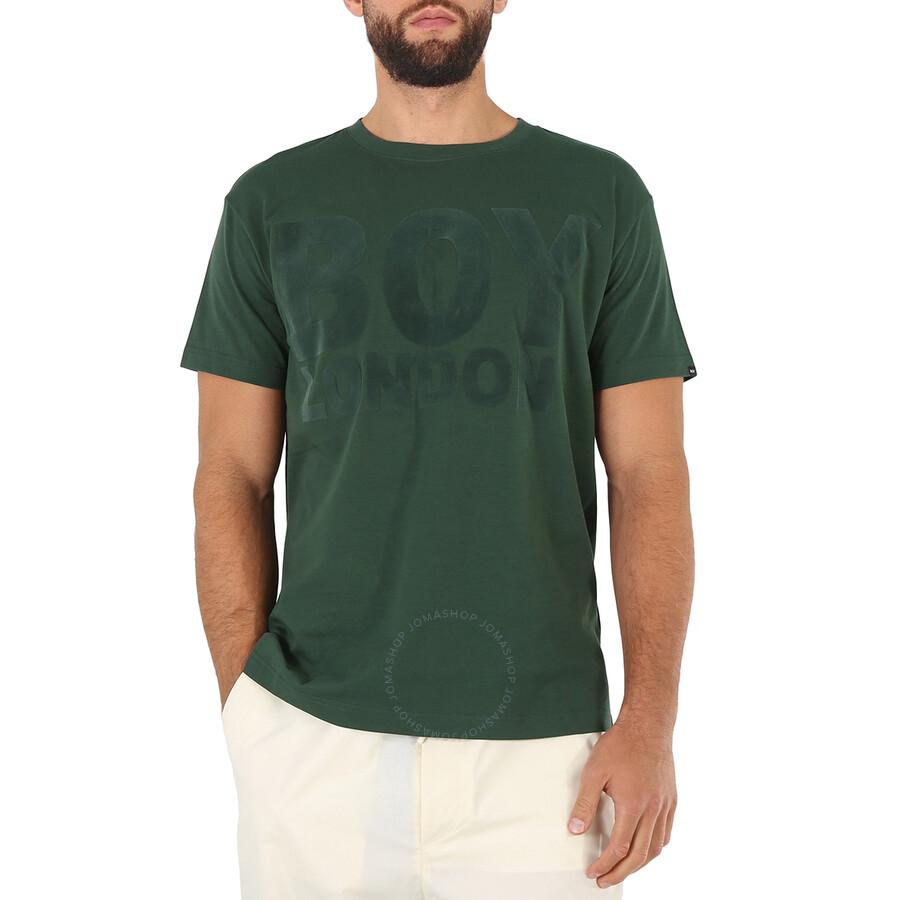 BOY LONDON Forest Green Hemus Flock Cotton T-shirt