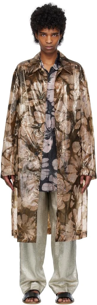 Dries Van Noten Pink Loose Fit Mac Coat 1