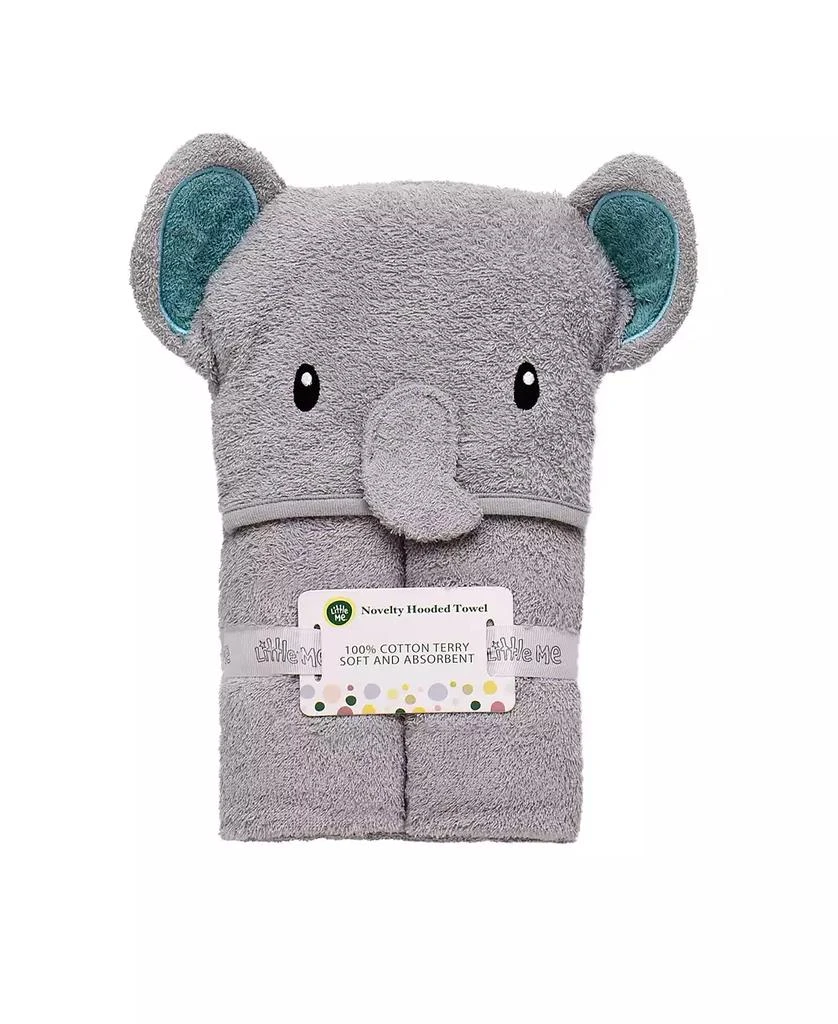 Little Me Baby Boys Or Baby Girls Elephant Cotton Hooded Bath Towel 3