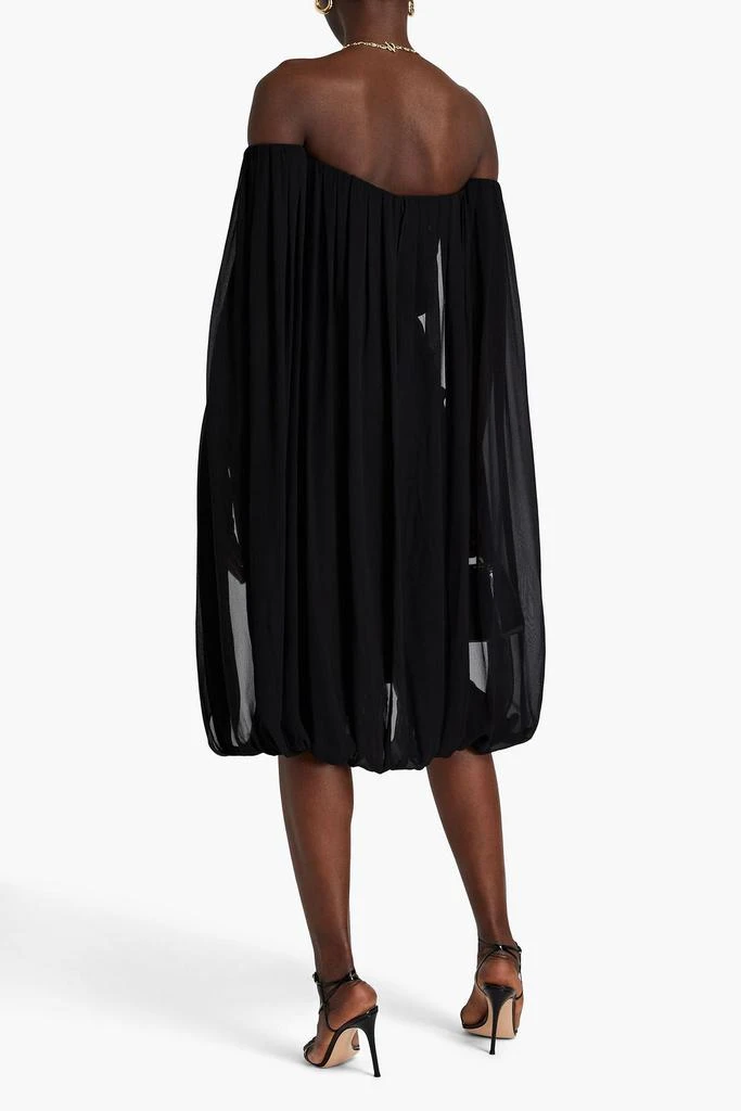 Emilia Wickstead Mere off-the-shoulder pleated silk-georgette midi dress 3