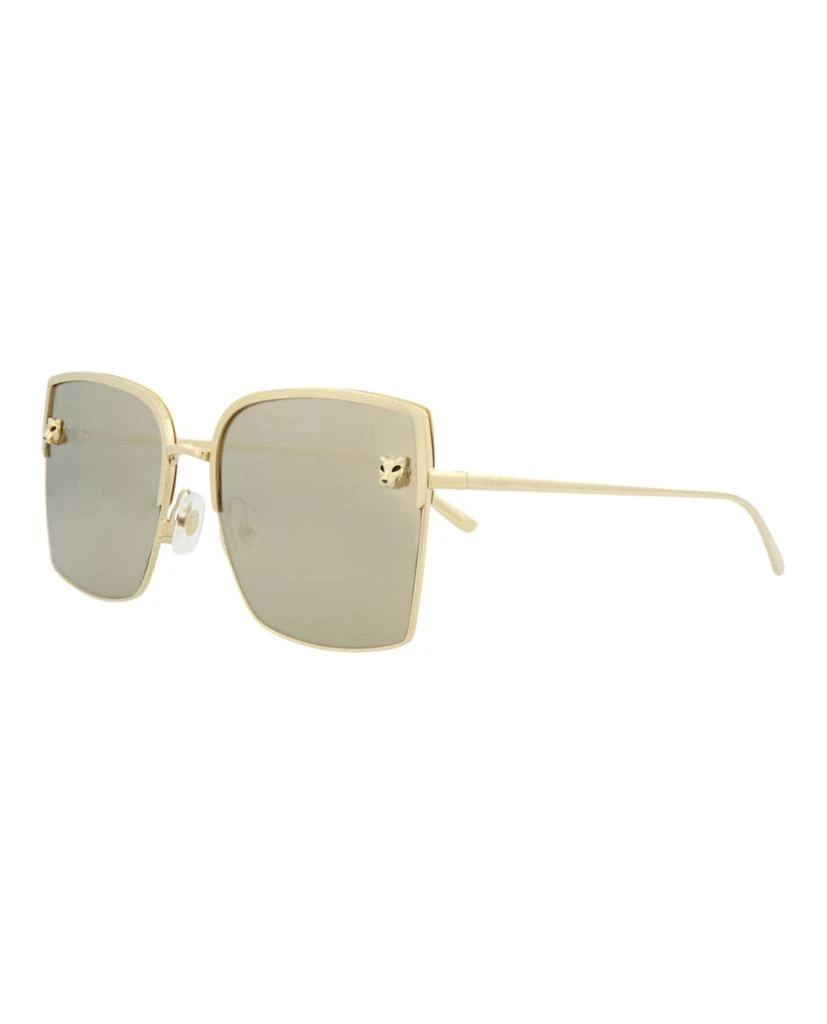 Cartier Square-Frame Metal Sunglasses 2