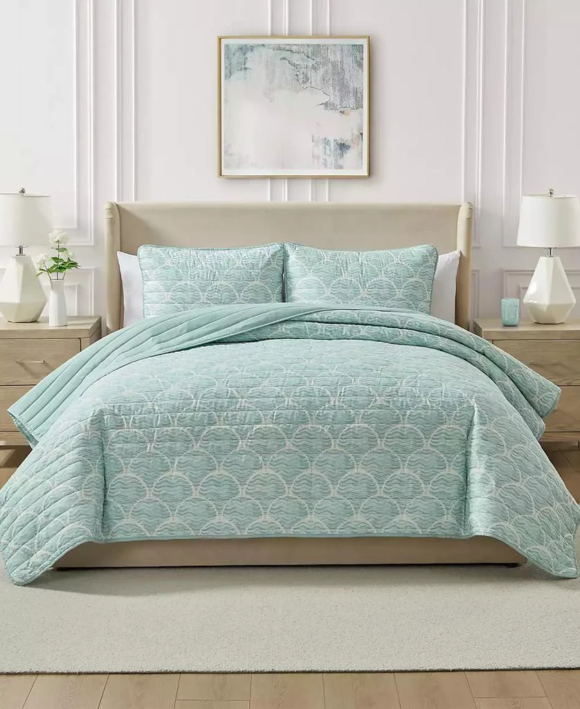 Seventh Studio Waves Coastal 3-Piece Quilt Set