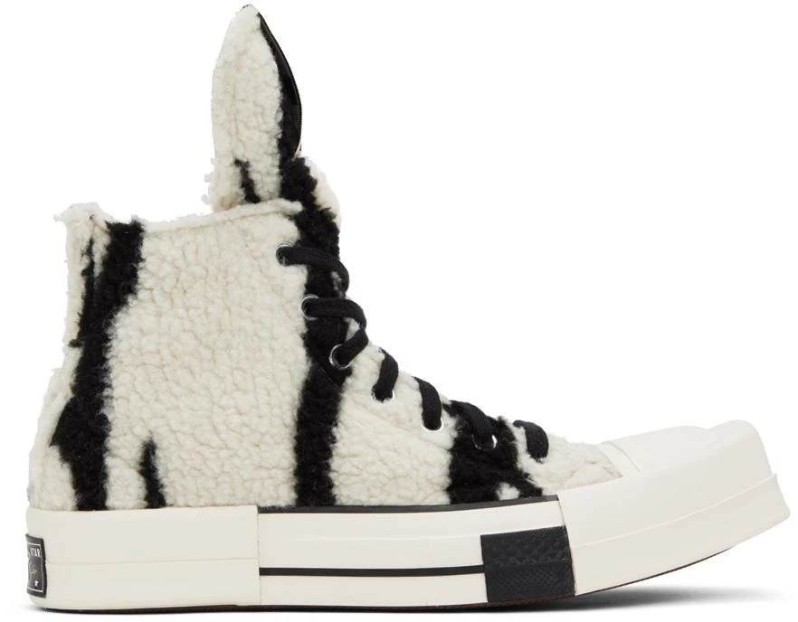 Rick Owens DRKSHDW Black & White Converse Edition Turbodrk Sneakers 1