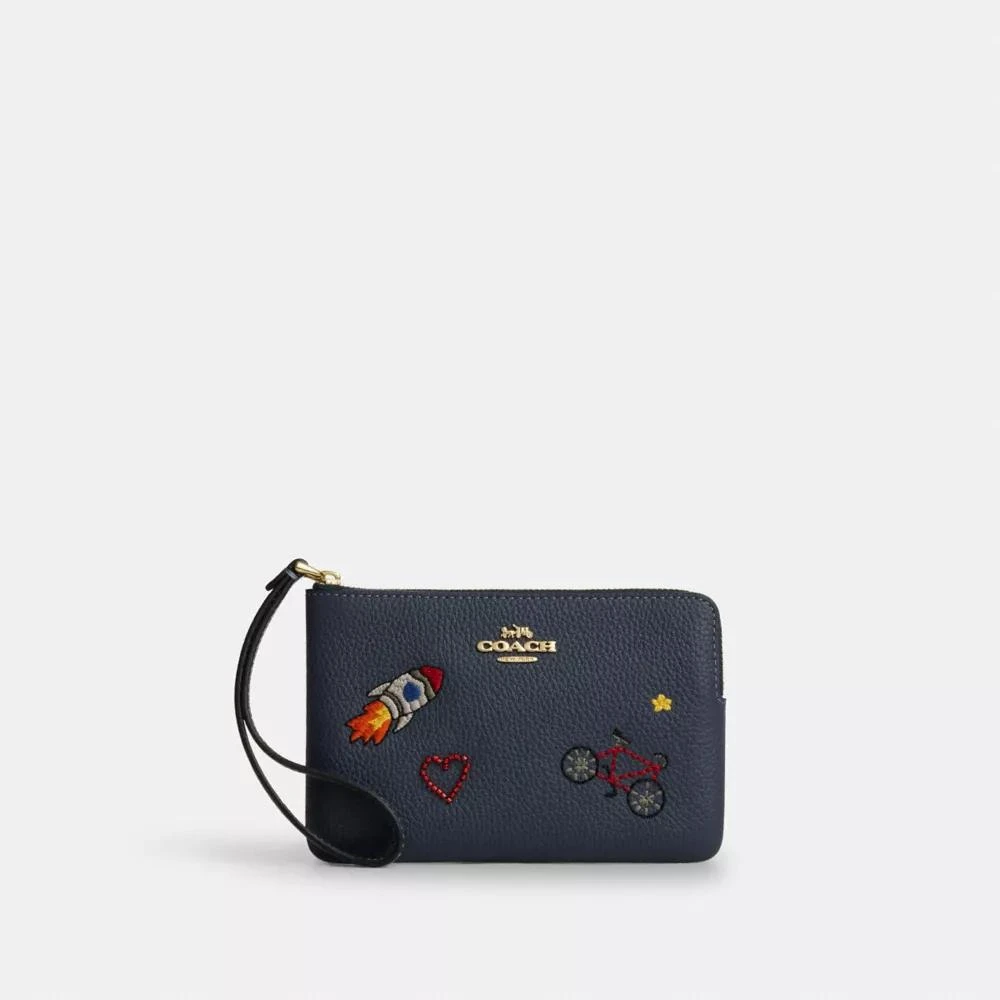 Coach Corner Zip Wristlet