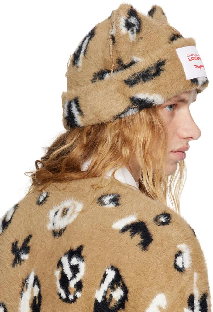 Charles Jeffrey LOVERBOY Brown & Black Fluffy Chunky Ears Beanie 3