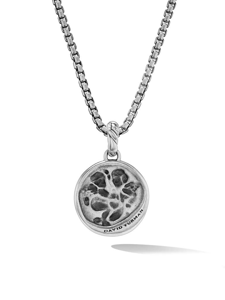 David Yurman Gemini Amulet in Sterling Silver with 18K Yellow Gold and Diamonds, 19MM