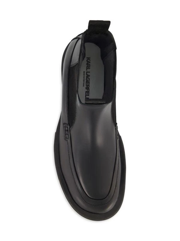 Karl Lagerfeld Paris Paris White Label Apron Toe Leather Chelsea Boot 5