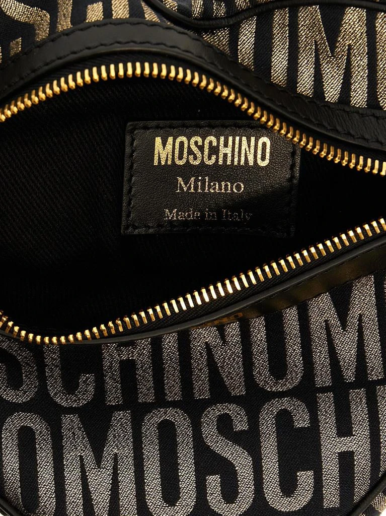 Moschino Moschino Logo Jacquard Heart-Shaped Clutch Bag 4