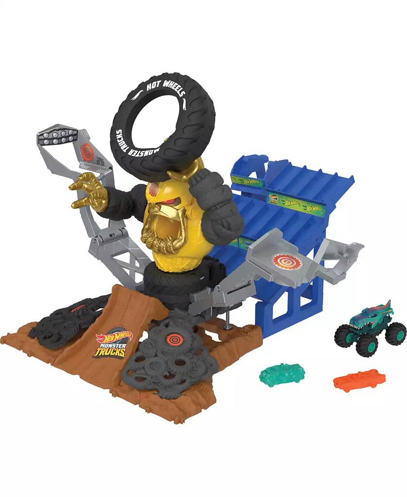 Hot Wheels Monster Trucks Arena Smashers Mega-Wrex Vs Crushzilla Takedown Playset