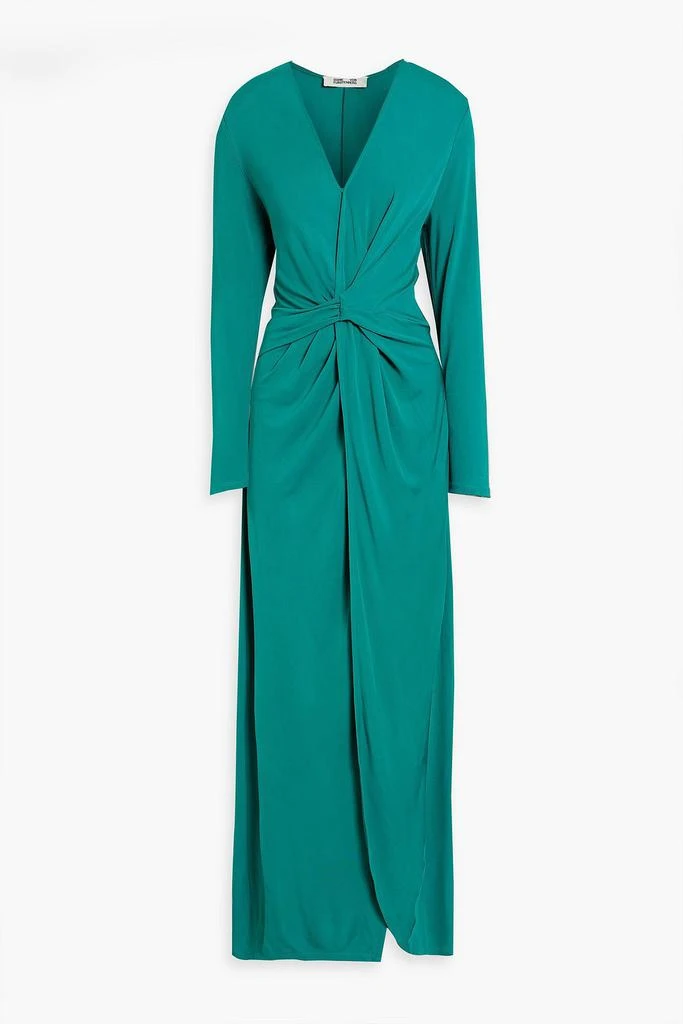 Diane von Furstenberg Addams draped satin-jersey maxi dress 1