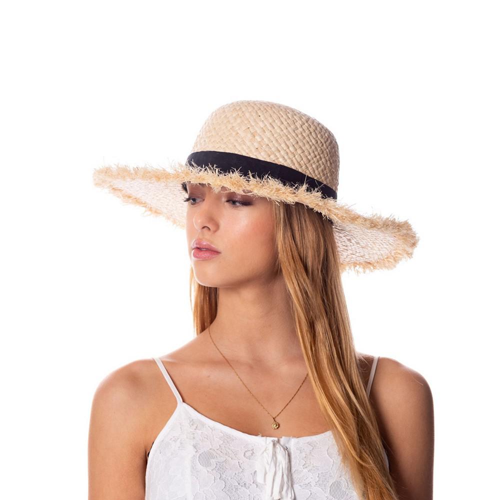 Epoch Hats Company Raffia Straw Raw Edge Floppy Hat
