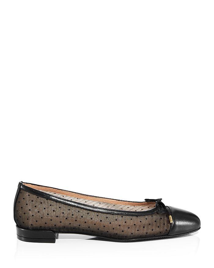 Stuart Weitzman Women's Sleek Bow Slip On Ballet Flats