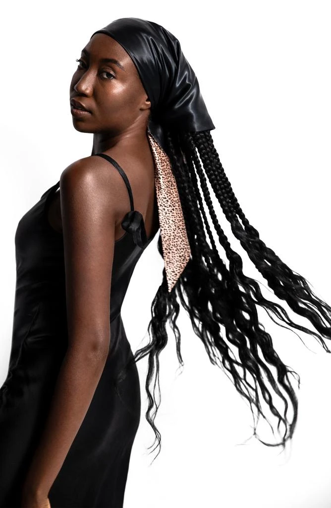 Slip Wild Leopard Silk Hair Wrap 9