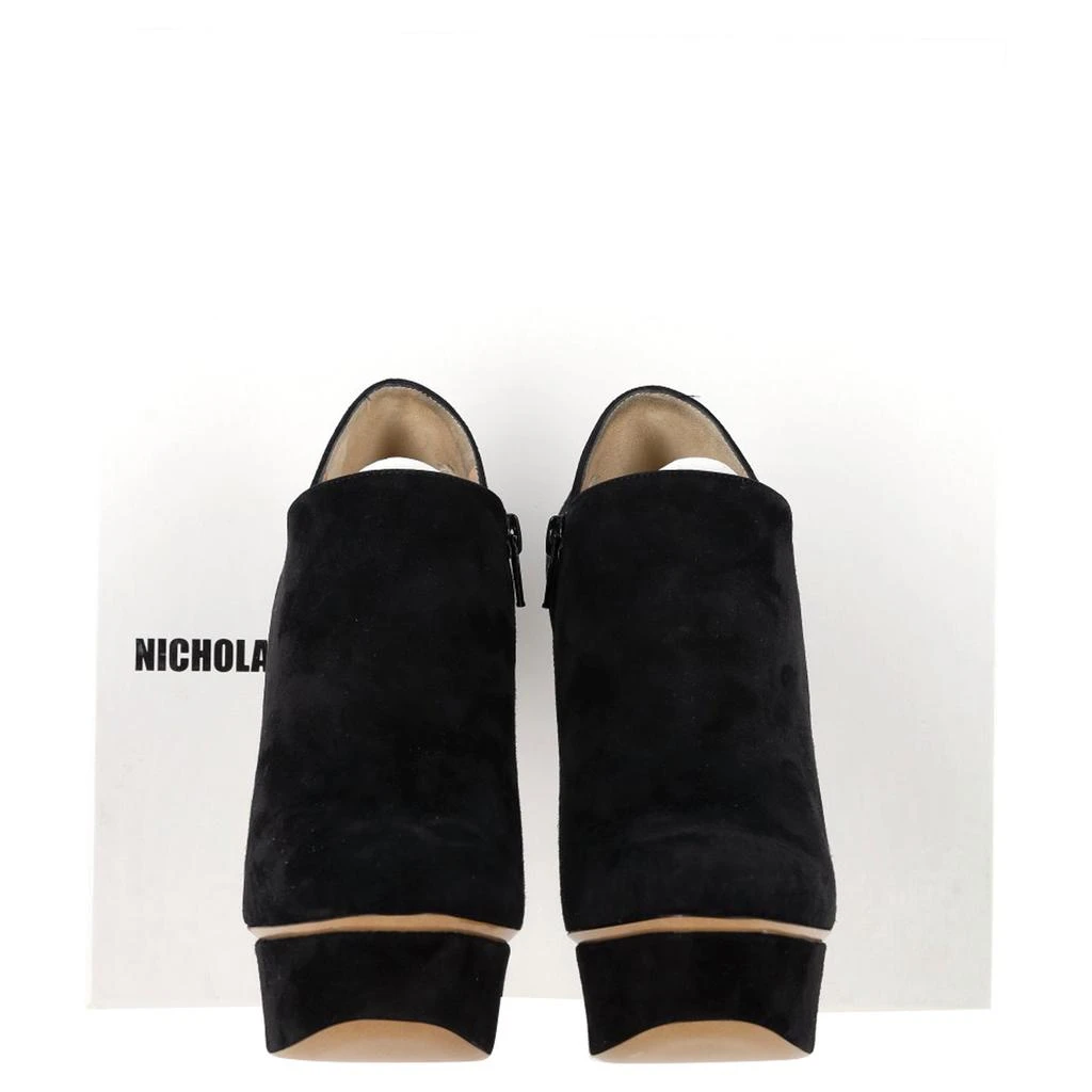 Nicholas Kirkwood Platform Ankle Boots in Black Suede 2