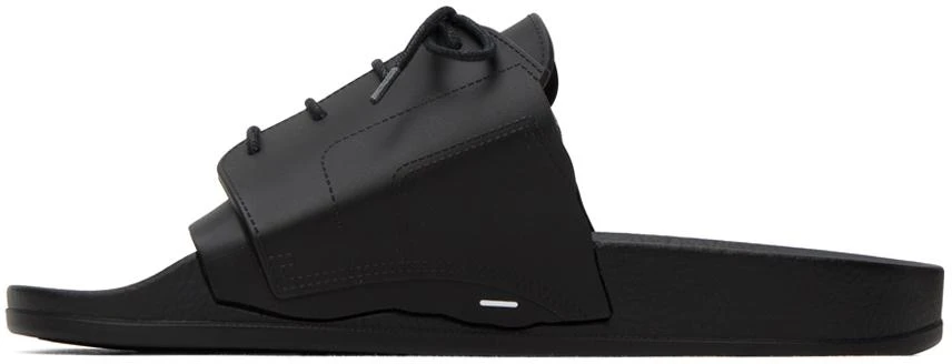 MAISON MARGIELA Black Lace-Up Slides 3