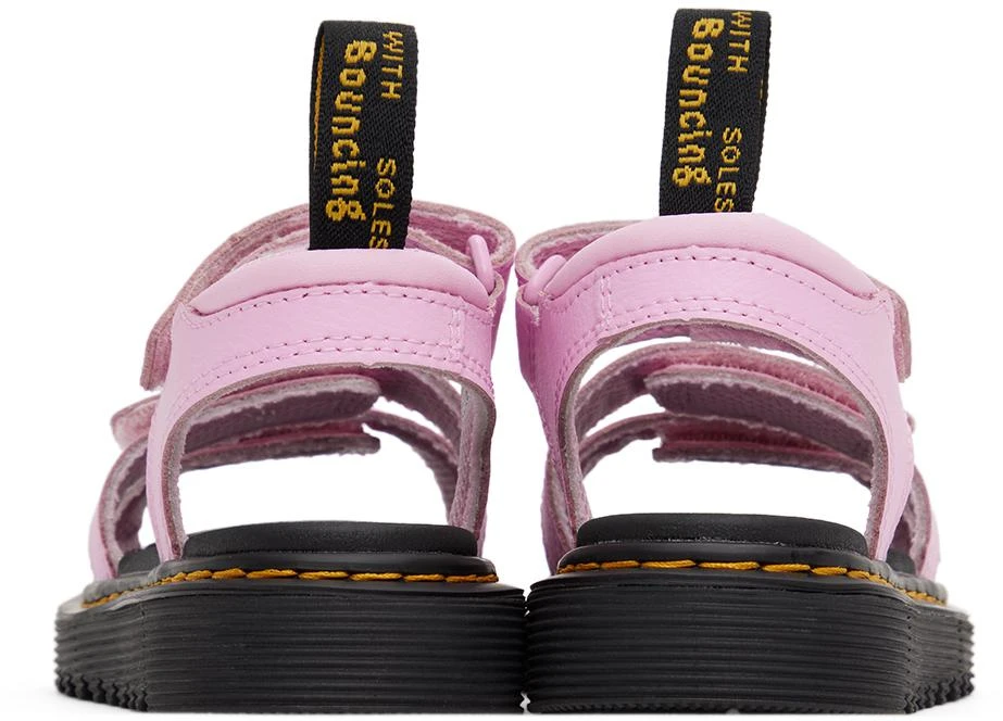 Dr. Martens Kids Pink Klaire Athena Leather Big Kids Sandals 2