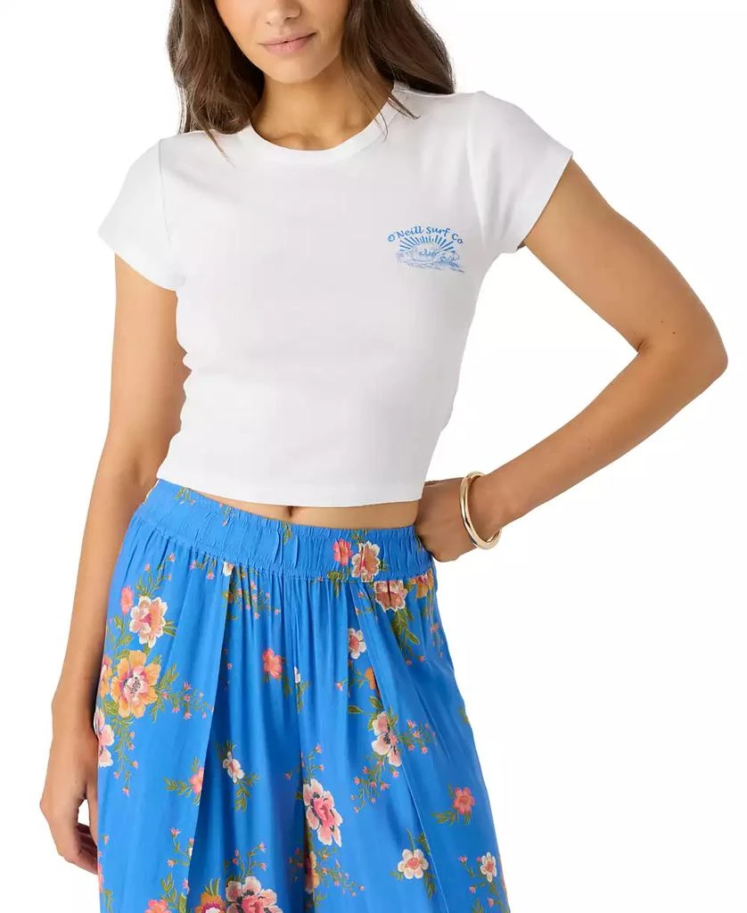 O'Neill Juniors' Beach Club Cotton Logo Cropped T-Shirt 4