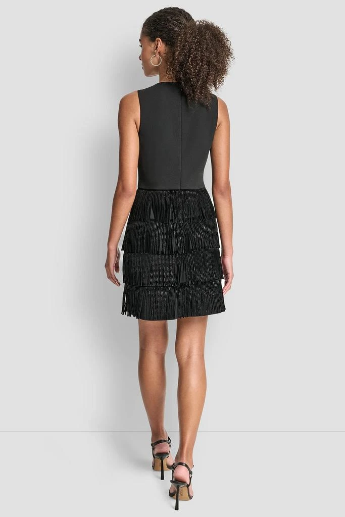 open lace back dress DKNY Women's Sleeveless Tie Neck Pleated Shift Dress, Black, 8 : Amazon.de:  Fashion