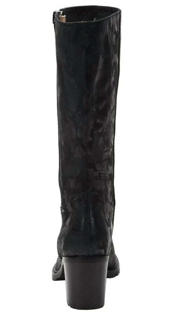 Ross & Snow Rosina Heeled Boots In Black Camo 5
