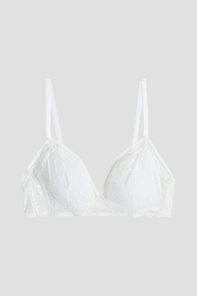 ERES Lace-trimmed fil coupé jersey triangle bra