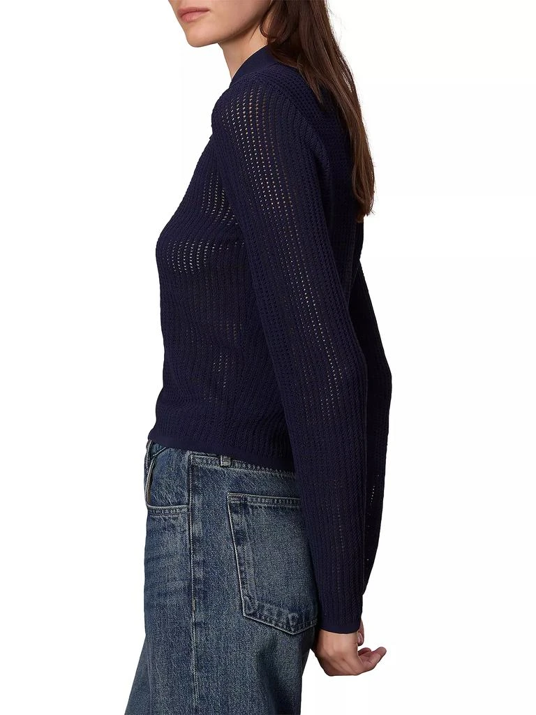 Rag & Bone Viola Cotton-Blend Knit Polo Sweater 4