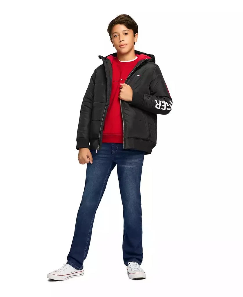 Tommy Hilfiger Big Boys Long Sleeve Crewneck Soft Fleece Sweatshirt 4