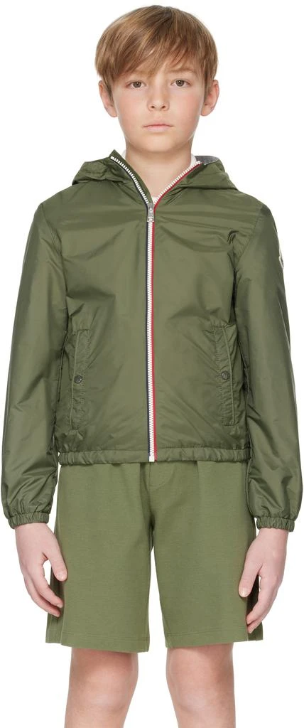 Moncler Big Kids Khaki New Urville Hooded Rain Jacket 1