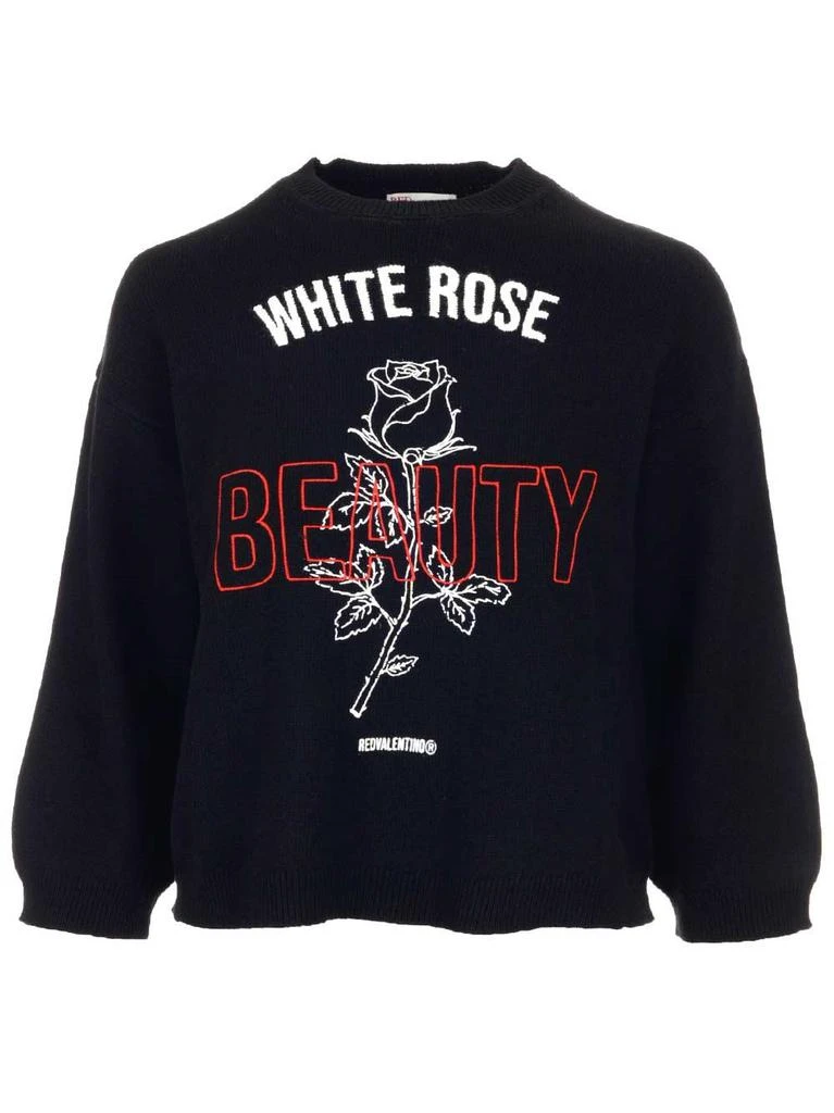 RED Valentino REDValentino Rose Embroidered Jumper 1